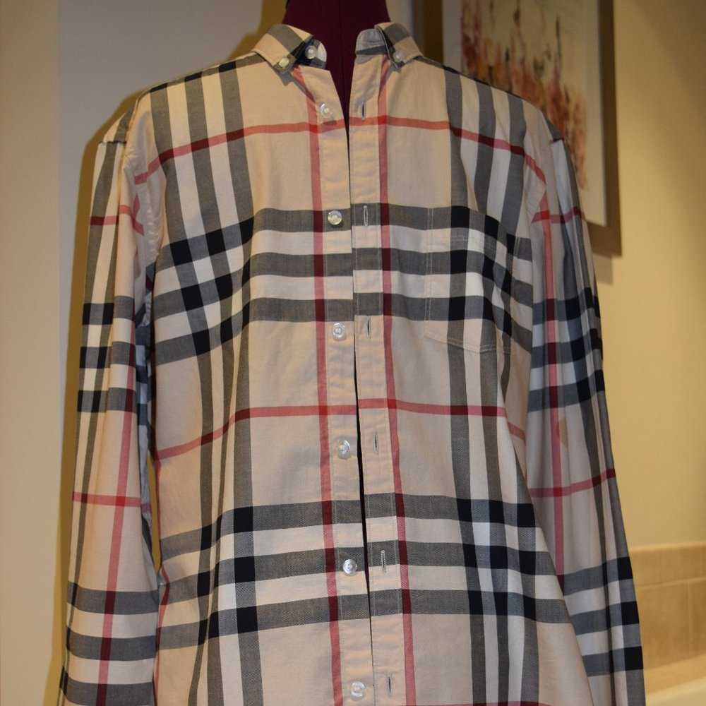 Burberry Brit Men's Nova Check Button Down Shirt Cotton - M